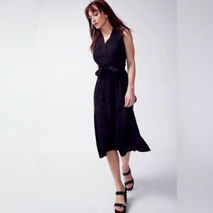 White House Black Market (WHBM) Black Utility Shirtdress